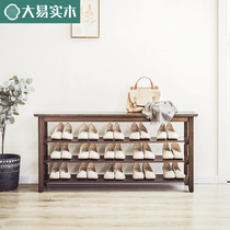 Solid Wood Shoe Rack Shoe Cabinet Home Good-looking Storage Province Space Doorway Indoor Multilayer Shoe Changing Stool Can Sit On The Shoe Rack
