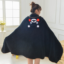 Kumamoto bear air-conditioning blanket shawl plush cover Cape Coral velvet home cartoon office blanket