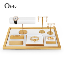 Light Extravagant Shop With High-end Metal Counter Jewelry Display PROP RINGS BRACELET EARRINGS FRAME