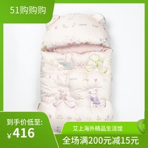 South Korean AriBeBe autumn winter breathable pure cotton pro-skin newborn baby anti-kick by baby thickened sleeping bag