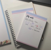 LRICE Korea INS hot NYY cute Net red stationery Pink Blue small note book grid horizontal grid word