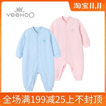 3 5 fold British spring and autumn baby jumpsuit newborn baby ha clothes long climbing clothes 189B7587