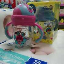 Honey Harbor Happy Superhuman Crystal Beautiful Grip Flip Water Glass Pink 220ml Light Blue 220ml