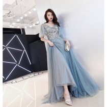 Evening dress female art Test vocal music Long banquet Noble host temperament celebrity high-end atmosphere annual dress