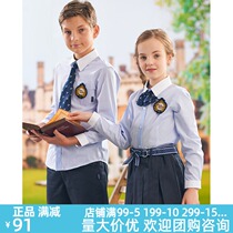 Eaton Ghost school uniform shirt British style boy long sleeve shirt girl cotton shirt 10C160 10C268
