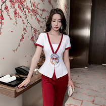 Beauty Division Workwear Women Suit Wellness Club Pedicure Club Foot Bath Technician Hotel Sauna Cear Massage Workwear