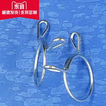 Special galvanized steel wire elastic strong clamp spring pipe card Car oil and water pipe quick-loading pipe clamp clip 4-24mm