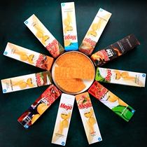 Russia Imported Potato Chips megaline Aston Lovers Ultra Thin Strip 100g Non-fried Snacks