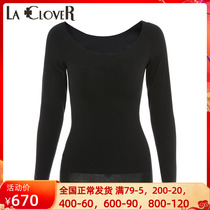 LACLOVER LANKA NET MARK SERIES PURE COLOR WITH CUP LONG SLEEVE THIN LADY BLOUSE LC72GR1