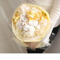 (CreamHouse) Korean yellow bear newborn male and female baby baby bouquet gift box set