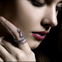Harry Potter ring zodiac serpentine punk style retro size adjustable creative personality Bundy python ring