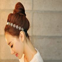 Korean headdress female hollow rose hair hair band hair hoop headband hair accessories metal jewelry