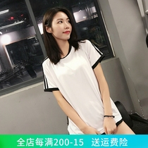 White sport blouses woman loose Korean version speed dry t-shirt fitness running hood cardigan summer thin yoga short sleeves