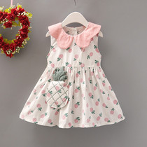 0-1-2-3-year-old female baby with dress and summer clothes new baby 4-9 months girl princess dress cotton foreign air