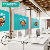 Mcami roller blinds Curtain shade shading office commercial advertising logo custom lifting roller-pull partition curtain