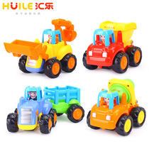 Huile toys 326 Inertial car engineering car Childrens car baby excavator toy car boy set