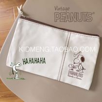 Value-added daily single vintage PEANUTS Super good-looking Snoopy pen bag storage bag