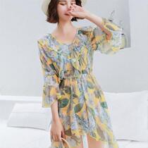 Hot spring belly thin sexy swimsuit female sexy size slim flat angle one-piece swimsuit slim belly cover belly conjoined