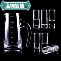 Eurostyle glass spirits goblet plus high straight sip cup suit liquor cup 50ml large number of bullet cups Home Wine Furniture