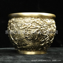 Pure brass dragon cylinder cylinder cylinder cylinder cylinder camera cylinder office living room desktop ashtray creative