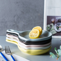 Nordic home Western tableware dessert plate ceramic dish creative irregular European pasta breakfast plate baking