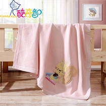 FUANNA KIDS Kuqi Zhi Fuanna CHILDRENs blanket Kuqi Zhi pure cotton knitted blanket Squirrel loves nuts