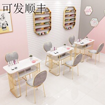 Personality Custom Ins Nets Red Marble Mechia Table And Chairs Suit Single Double Light Luxury Meme Table Brief