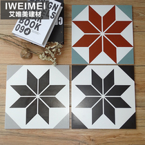 Pastoral 8 corner star tiles Kitchen art tiles 0x300 tiles Bathroom Bathroom floor tiles Balcony interior tiles
