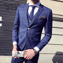 Norman Ji Fashion Gentleman Business Temperament Mens Western-style Suit Banquet High-end Atmospheric Suits Trend Positive Dress