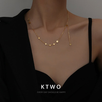 European and American catwalk fashion temperament tassel five-star collarbone necklace female Korean simple new net red tide cold wind