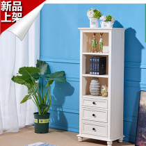 American living room cabinet Solid wood storage cabinet combination bathroom bathroom waterproof side cabinet side cabinet European high cabinet