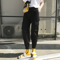 Tide brand 2021 spring new overalls women high waist straight loose casual pants Harlan nine carrot pants children