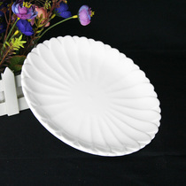 Department store Japanese ceramic tableware White porcelain plate Household plate Western tableware plate Hotel tray Hotel plate plate