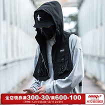 Xiaobingguo Chaochao brand function wind short vest men loose trend outside riding horse clip couples hooded jacket