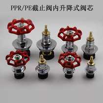 PE globe valve spool 4 points copper rod copper core PPR globe valve accessories gate valve spool lifting valve spool valve spool