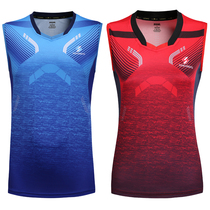 Quick-dry sleeveless badminton uniforms mens and womens jackets air volleyball sports chopping net table tennis childrens training jersey customized