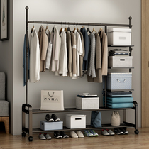 Simple wardrobe hanger removable clothes rack dormitory rental room household iron shelf bedroom storage rack