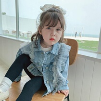 Girls 2021 new autumn clothes children Korean jeans girls foreign style coat baby spring and autumn coat casual tide