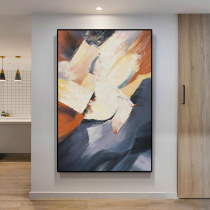 Pure Hand Painted Oil Painting Modern Brief Red Blue Design Abstract Decoration Painting Elephant Changing Living Room Genguan Background Wall Hanging Painting