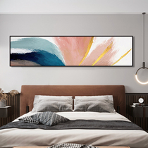Hand Painted Oil Painting Nordic Style Modern Abstract Color Decoration Painting Bedroom Bedside Hanging Painting Feather Horizontal Version Mural Painting