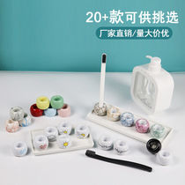 Toothbrush base Japanese ceramic toothbrush holder holder rack Couple toothbrush base holder bathroom toothbrush plug toilet net