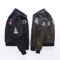 Boy Clothing Children Boy Spring Autumn Clothing Pilot Jacket Baseball Suit CUHK Child Hip Hop Street Dance Casual Jacket Blouse