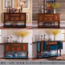 American country solid wood retro entrance cabinet partition cabinet i Decorative end view table European entrance table dining side cabinet