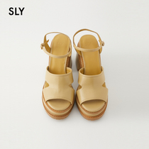 SLY 2022 Summer new minimalist Temperament Laces high heel Heel Fish Mouth Sandals Women 030ESR55-5490