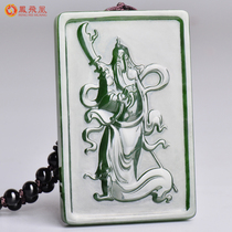 Phoenix Phoenix Jasper Guan Gong pendant male Hetian jade pendant domineering mens jade pendant Jade Peiyu brand with certificate