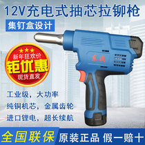 Dongcheng rechargeable core-pulling riveting gun DCPM50(E-type) lithium riveting gun Dongcheng 12v electric riveting tool