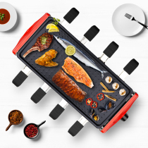 Smoke-free electric barbecue grill barbecue pot Household barbecue mechanical and electrical baking plate Korean multi-functional double layer 1