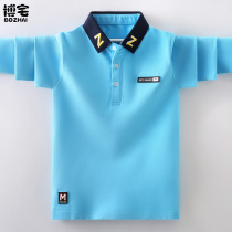Boy Chun Xia Compassionate Child 2022 CUHK Tong Yang Gas handsome and pure cotton loose long sleeve POLO shirt boy