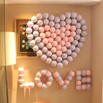 520 Valentines Day Layout Oversized Love Balloon Modeling Grid Wedding Room Shopping Mall Window Stage Background Decoration
