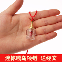 Plastic acrylic Gabu pendant necklace Mini small little Retta necklace gift miniature Curse Curse hanging